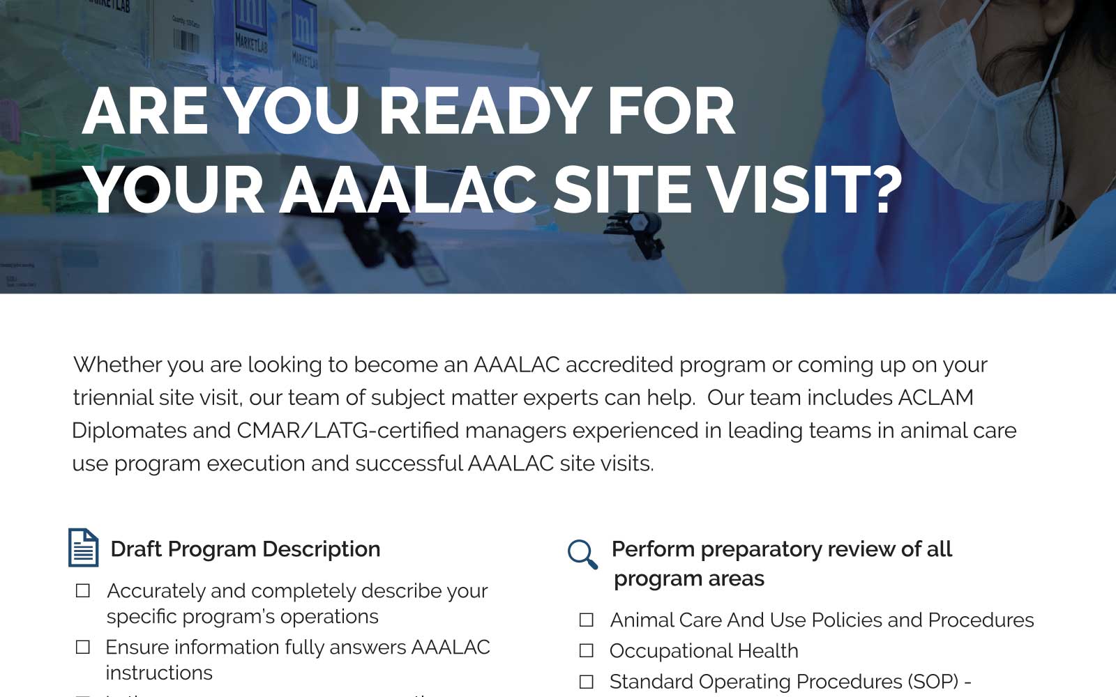 Featured image for “Are You Ready for Your AAALAC Site Visit?”